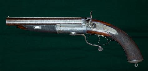 The Pedersoli <b>Howdah</b> has a double trigger—one for each barrel. . Howdah pistol 12 gauge